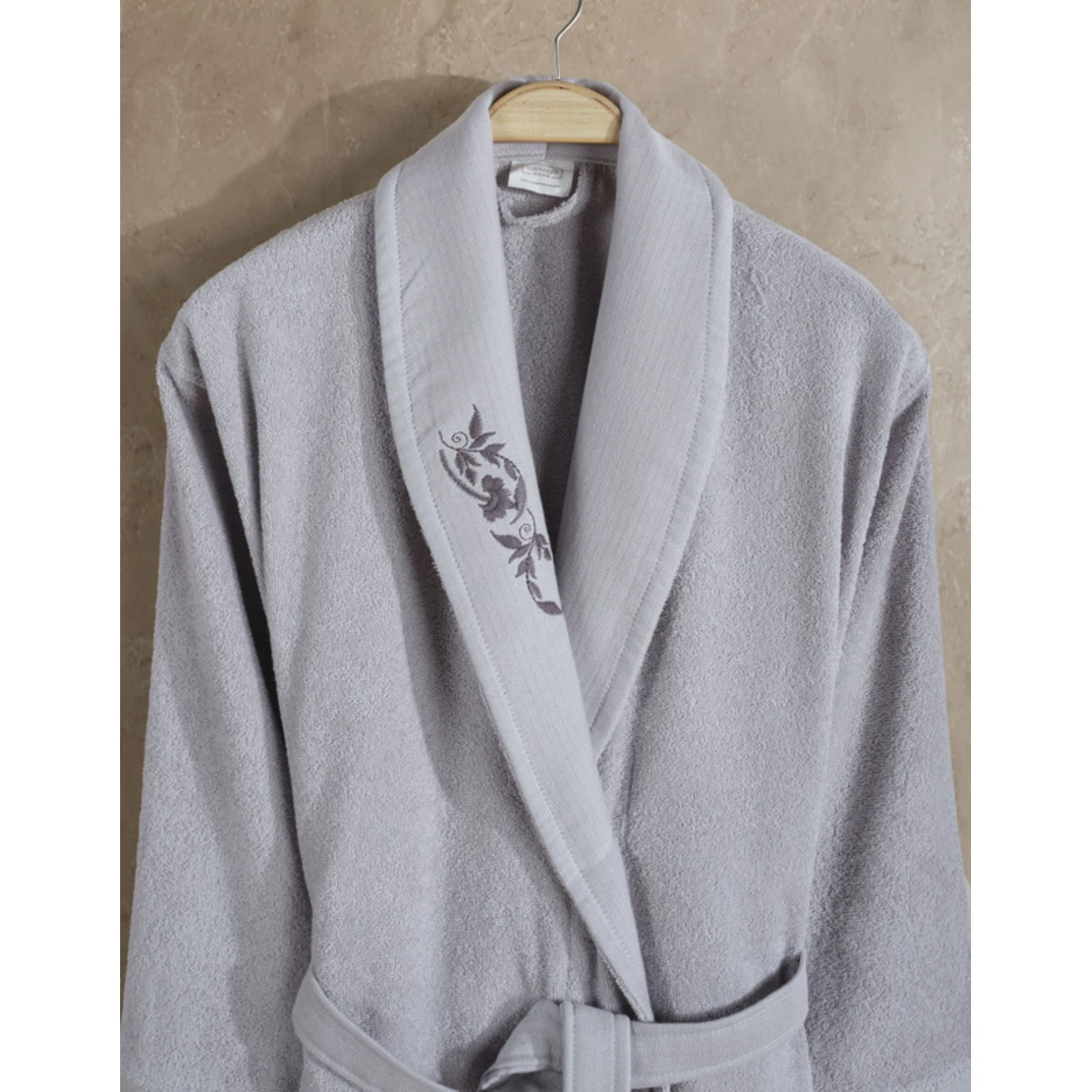 Manamo Elain Bathrobe Cotton Grey S/M