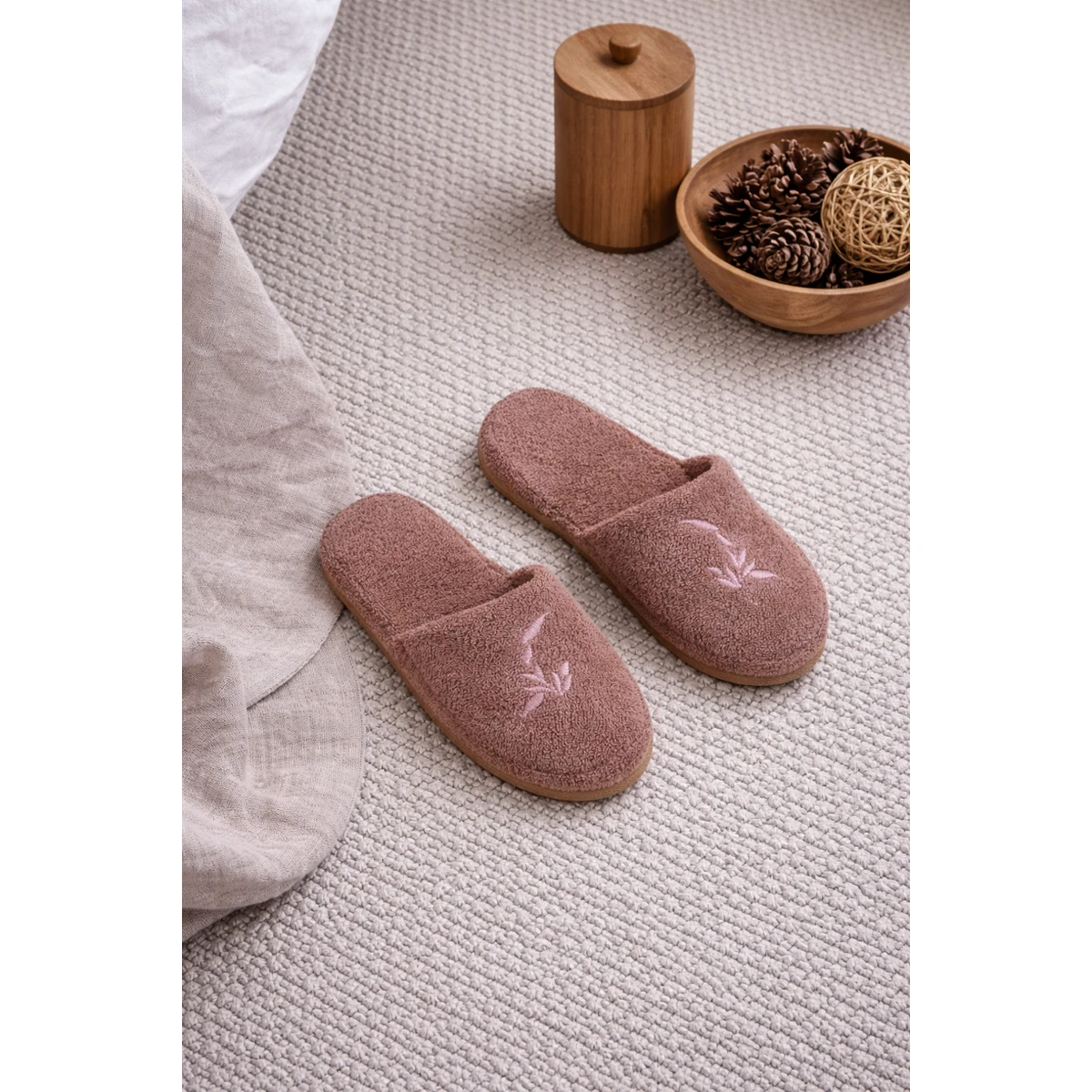 Manamo Elain Slipper Cotton Mocha 37-39