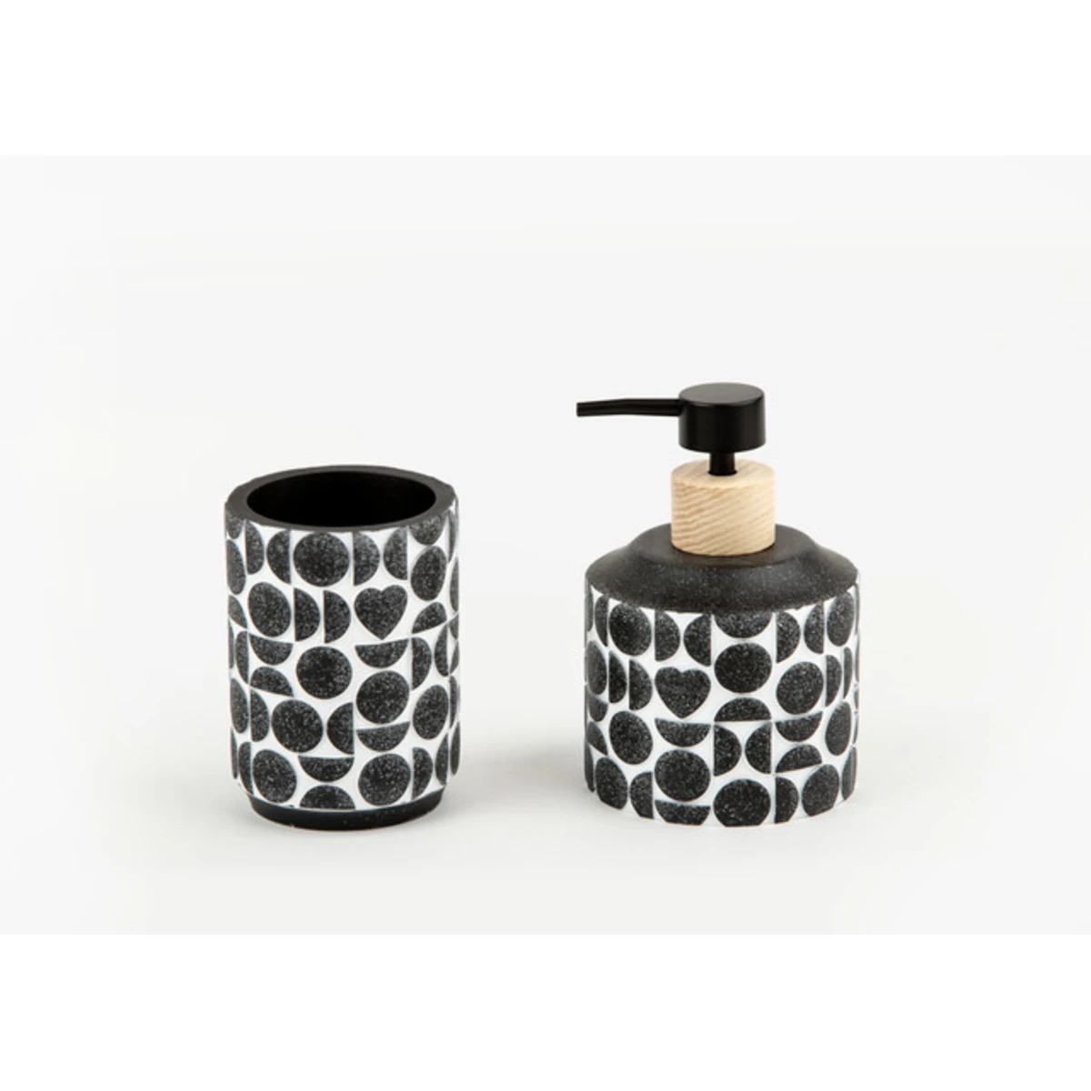 Manamo Linyi Toothpaste Dispenser Polyresin Black  7.9x7.9x10.9 cm