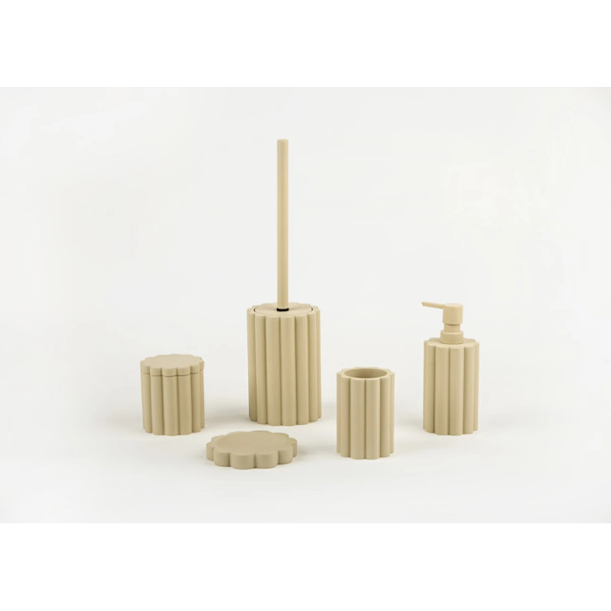 Manamo Tria Soap Dish  Polyresin Mink  11.7x11.7x1.8 cm