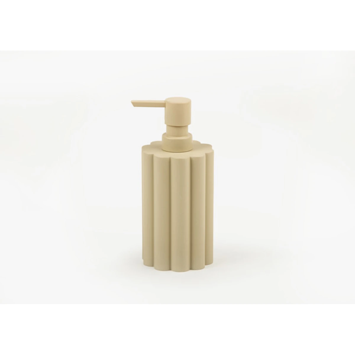 Manamo Tria Liquid Soap Dispenser  Polyresin Mink  7.5x7.5x17.5 cm