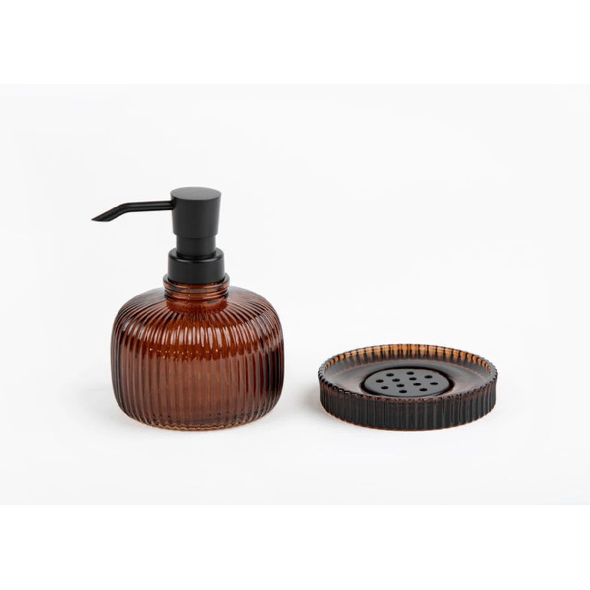 Manamo Star Soap Dish  Glass Amber  10.5x10.5x2 cm