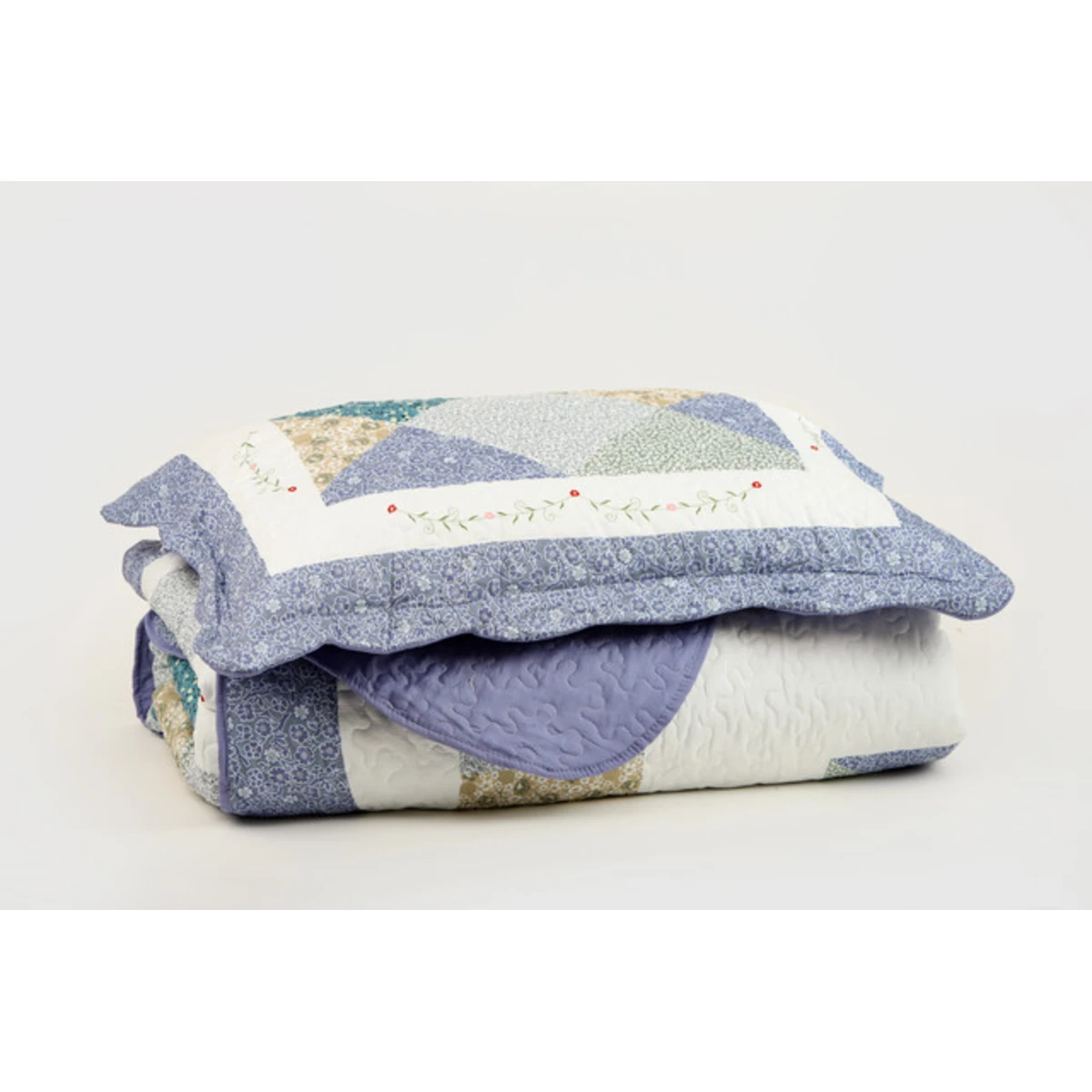 Manamo Perla Bed Cover  Indigo Single  180x240+50x70 cm