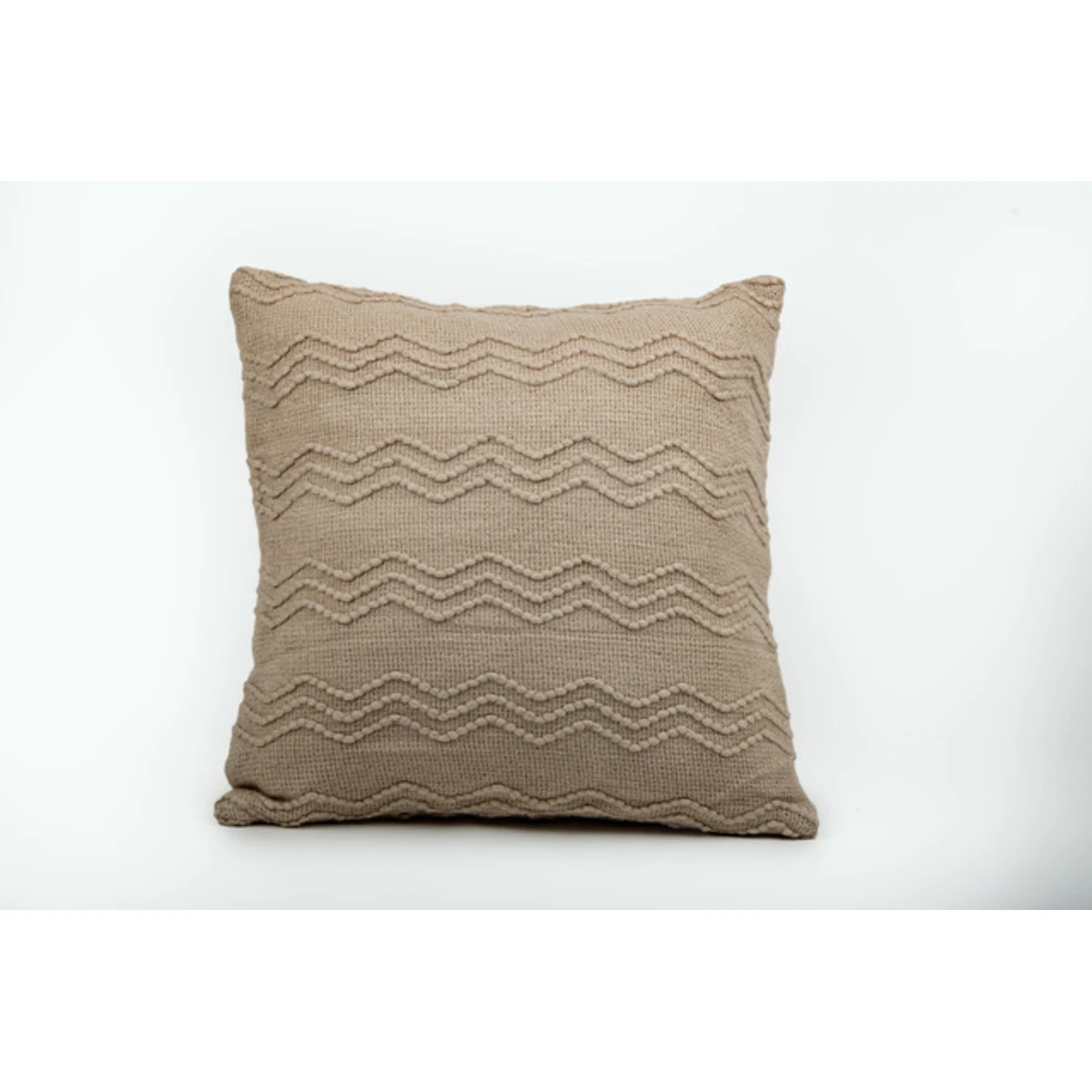 Manamo Zigzag Decorative Pillow Case Acrylic Mocha 45x45 cm