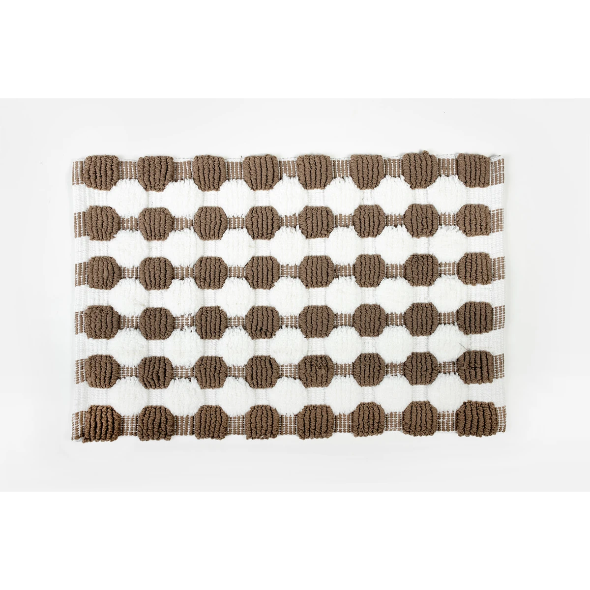 Manamo Big Square Bath Mat Micro-chenille Brown Hand-woven40x60 cm