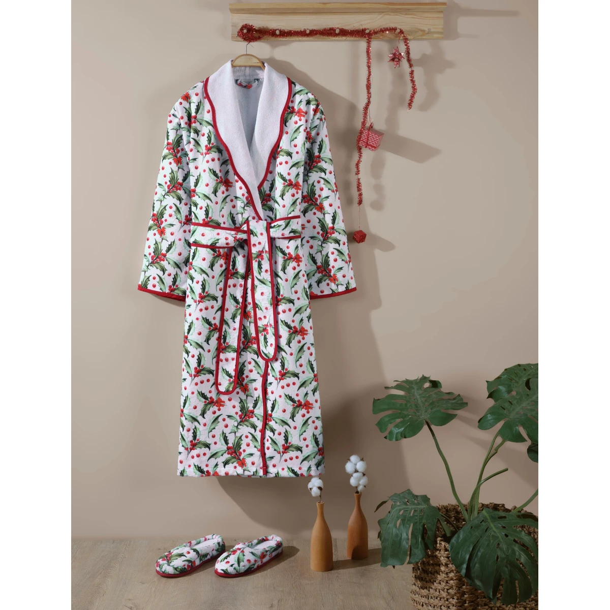 Manamo  Xmass Bathrobe Cotton  S/M