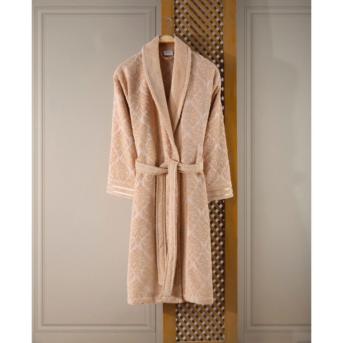 Manamo Paisley  Jacquard  Bathrobe Camel S/M