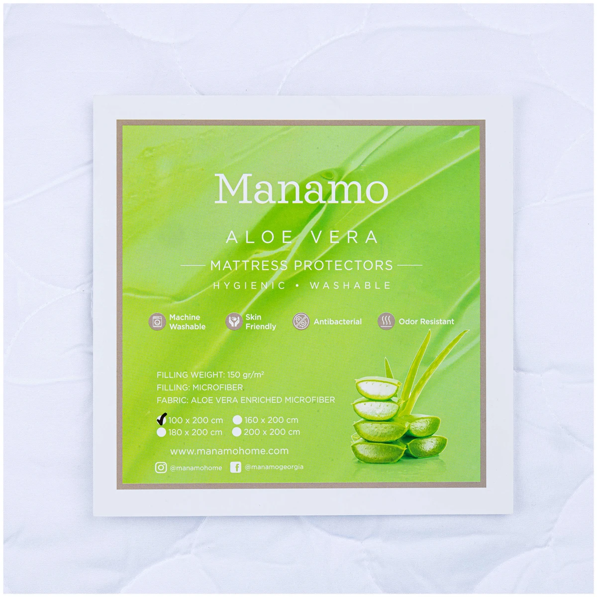 Manamo Aloe Vera Mattress Protector 180x200