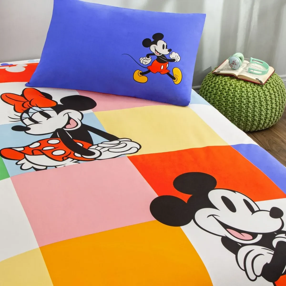 TAC Cotton Disney Minnie & Mickey Bed Linen Set Single Size 160x220+100x200+50x70 (1 pc)