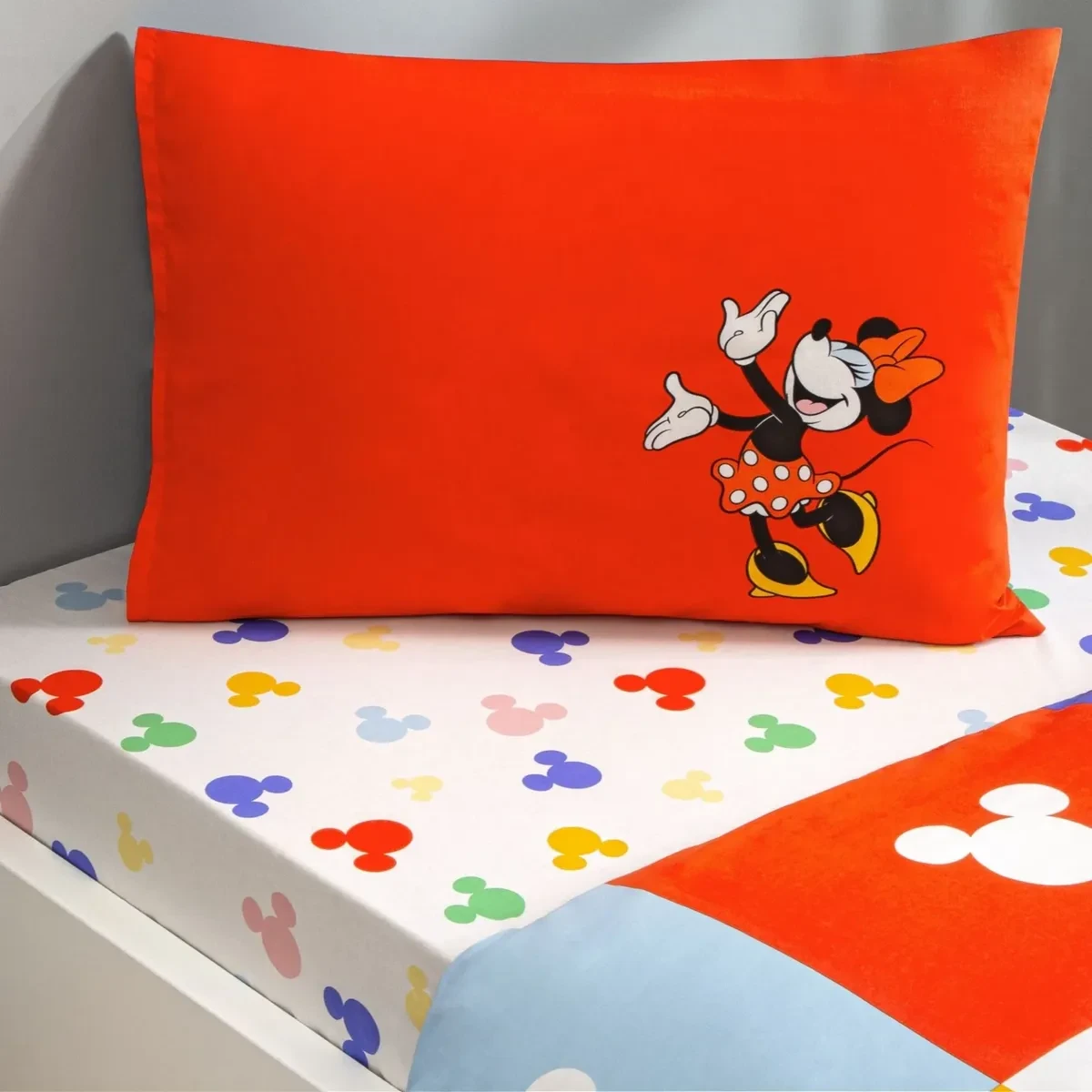 TAC Cotton Disney Minnie & Mickey Bed Linen Set Single Size 160x220+100x200+50x70 (1 pc)