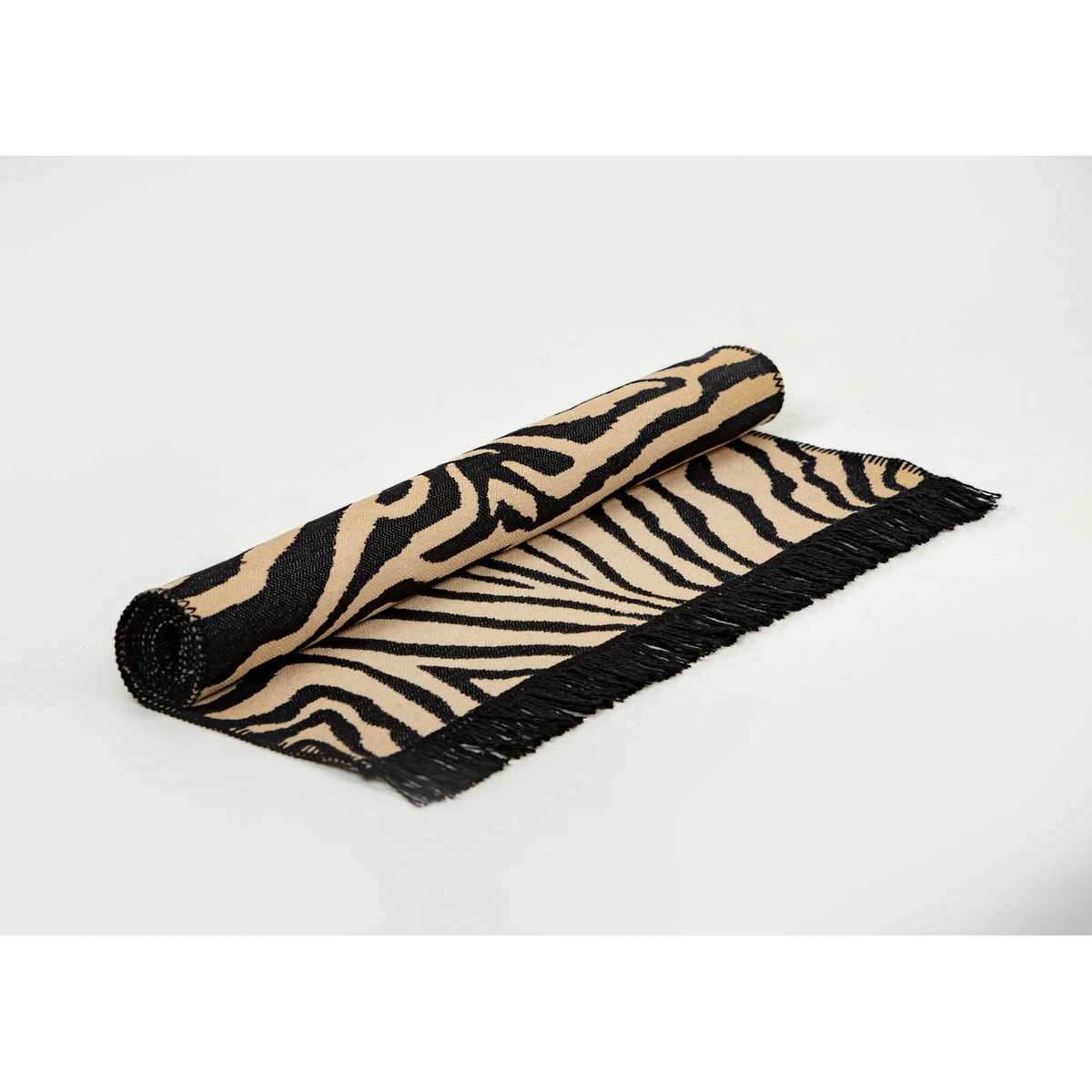 Manamo Zebra Carpet Acrylic Black/Mink 80x150 cm