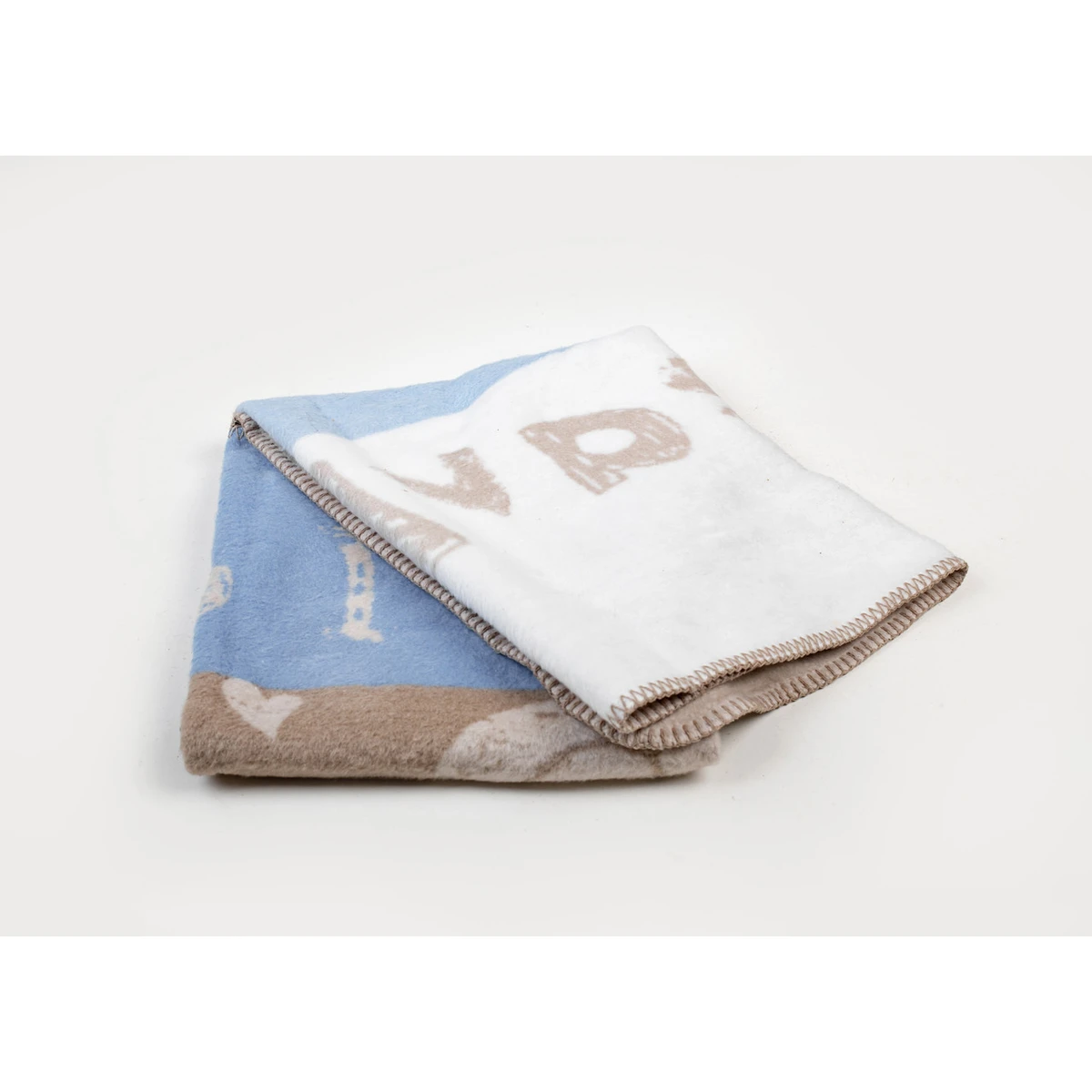 Manamo Baby Zoo Baby Blanket Cotton Acrylic Ecru  100x120 cm