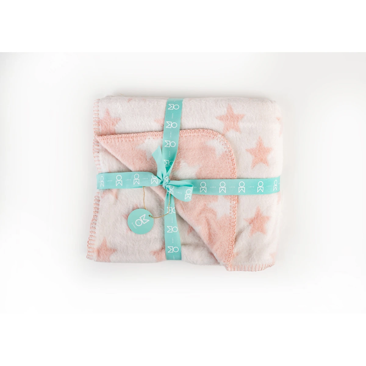Manamo Stars Baby Blanket Cotton Acrylic Pink  100x120 cm