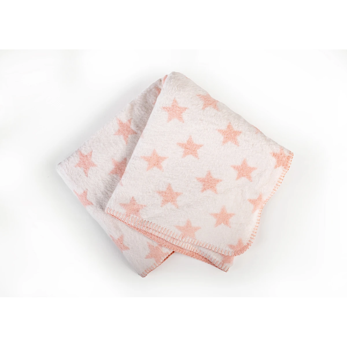 Manamo Stars Baby Blanket Cotton Acrylic Pink  100x120 cm