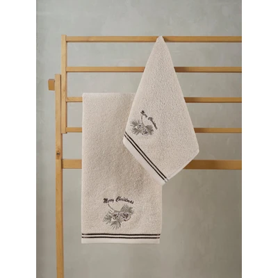 Manamo Pine Christmas Hand Towel Cotton Linen  30x45 სმ