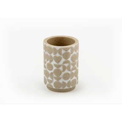 Manamo Linyi Toothpaste Dispenser Polyresin Mink  7.9x7.9x10.9 cm