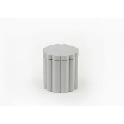 Manamo Tria Cotton Cover Polyresin Gray  8.8x8.8x9.6 cm