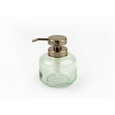 Manamo Sima Liquid Soap Dispenser  Glass Green  10.1x10.1x12.7 cm