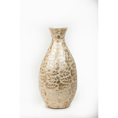 Manamo Luisa Vase Bamboo/ Pearl  Gold 26x53 cm