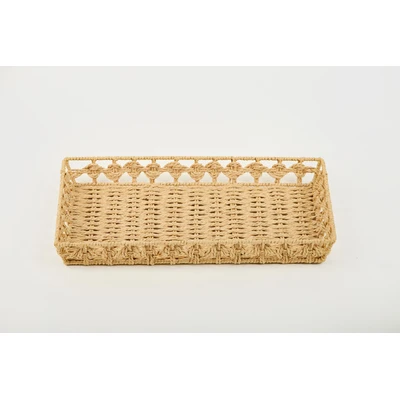 Manamo Lena Tray Wicker Natural Rectangular 48x30x5.5 cm
