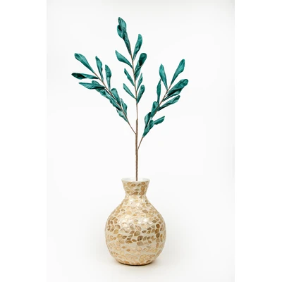 Manamo Leaves Branch Artificial Flower  Indigo 103 cm