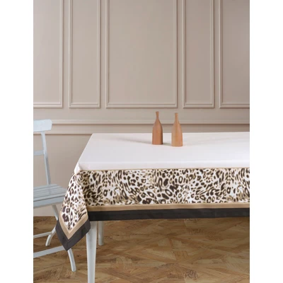 Manamo Leopard Table Cloth Digital Print Polyester  140x140 cm