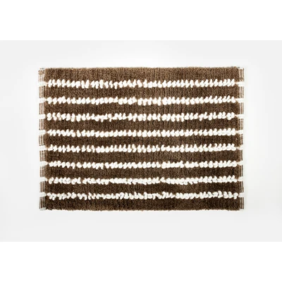 Manamo Dots Bath Mat Micro-chenille Brown Hand-woven40x60 cm