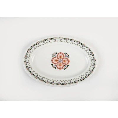 Manamo Liana Glazed Serving Plate Porcelain Cream  30 cm