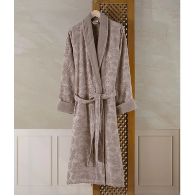 Manamo Stella  Jacquard  Bathrobe Beige L/XL