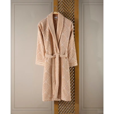 Manamo Paisley  Jacquard  Bathrobe Camel L/XL