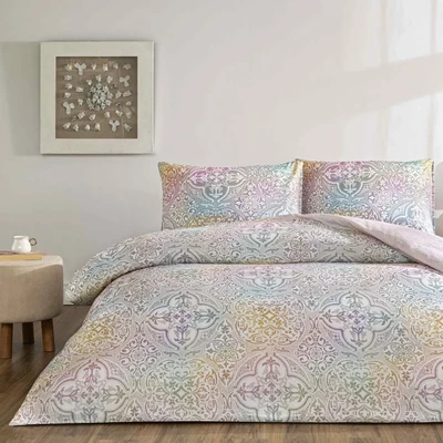 TAC Nevora Ranforce Bed Linen Set Double Size 200x220+240x260+50x70(2pc) cm 